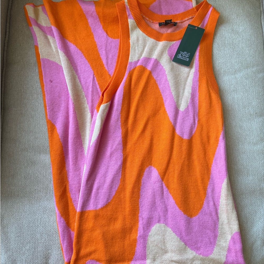 NWT Wild Fable Orange and Pink Women's Dress, S